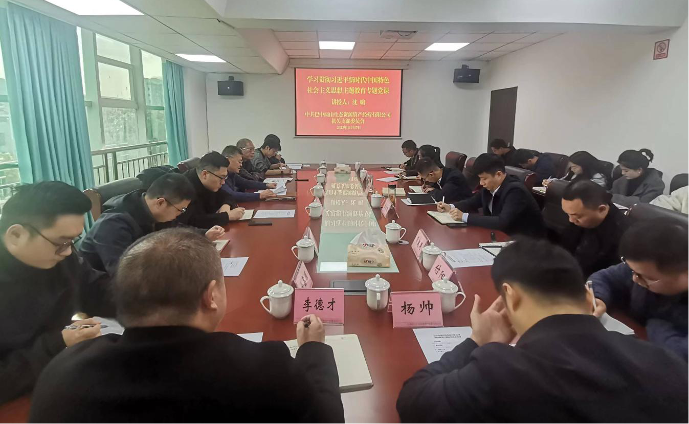 集團(tuán)公司黨委副書記、總經(jīng)理沈鵬到巴中兩山公司講授主題教育專題黨課